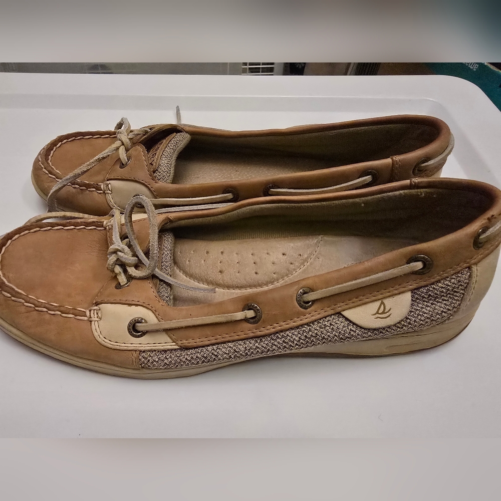 Sperry Top-Sider Women’s Leather Boat Shoes | Size 10